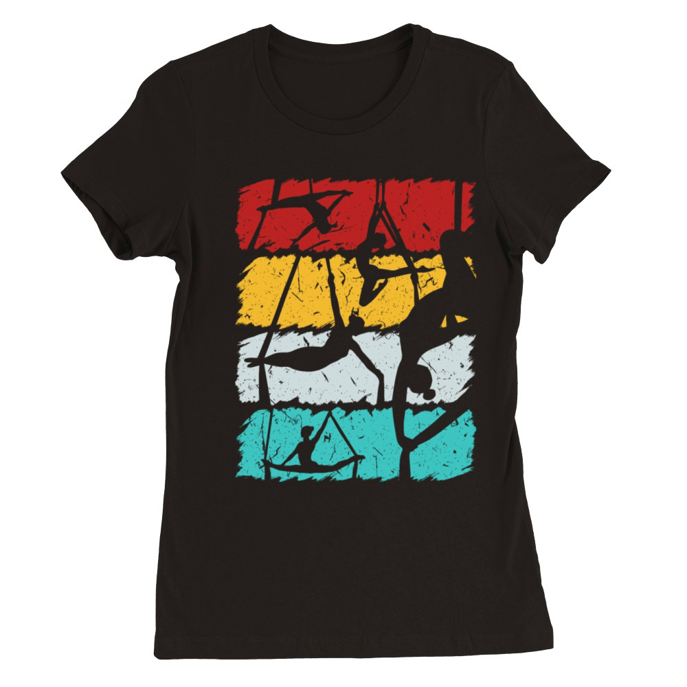 Aerialist Vintage Air Yoga Acrobatics Women Aerial Premium Womens Crewneck T-shirt