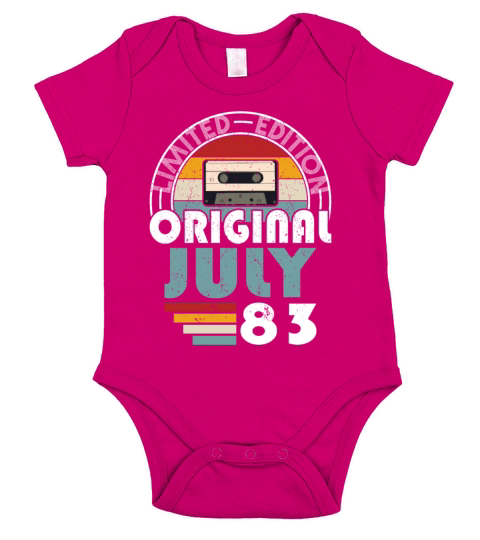 40th birthday july 1983 original 1983 Short Sleeve Baby One-Piece
