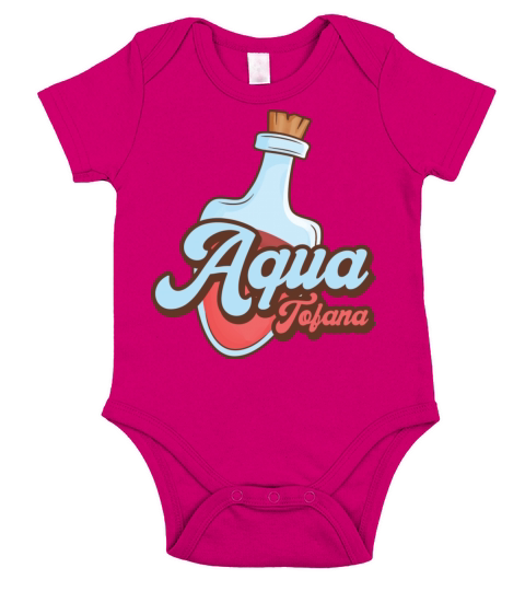 Aqua Tofana Vintage Poison Bottle Line Art Crime Short Sleeve Baby One-Piece
