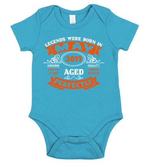 Legends Were Born In May 2011 Birthday Short Sleeve Baby One-Piece