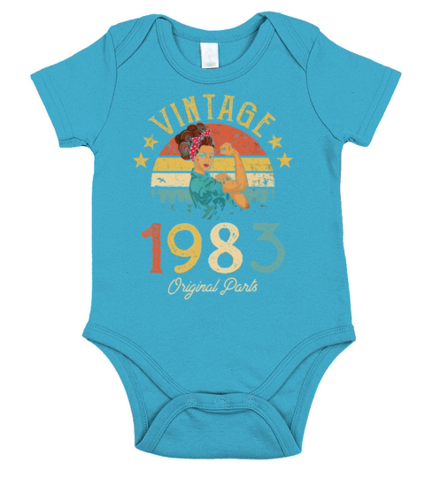 Vintage 1983 Made In 1983 39th Birthday Women 39 Y Short Sleeve Baby One-Piece