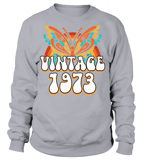 Colorful Retro 50 Years Woman 1973 50th Birthday Sweatshirt Unisex