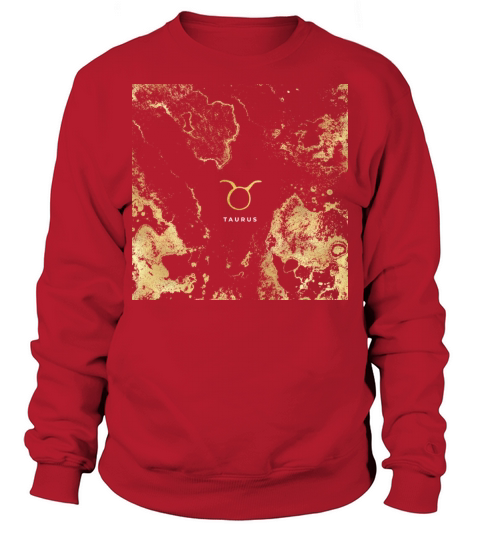 Taurus symbol with gold marble Sweatshirt Unisex
