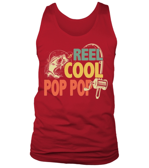 Fathers Day Vintage Reel Cool Pop Pop Tank Top Unisex