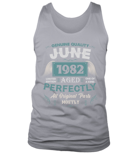 June 1982 Vintage Birthday Present Tank Top Unisex