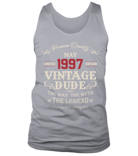 May 1997 Vintage Birthday Present Tank Top Unisex