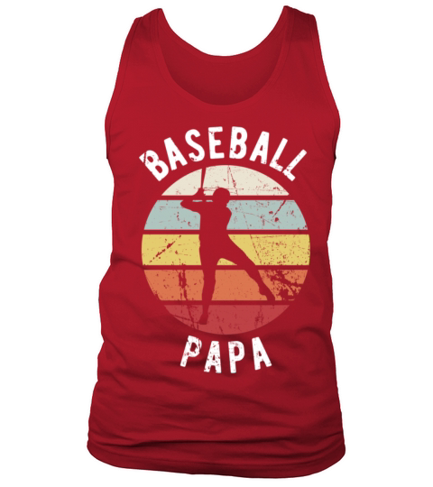 Retro Vintage - Sports Fan - Funny Baseball Papa Tank Top Unisex