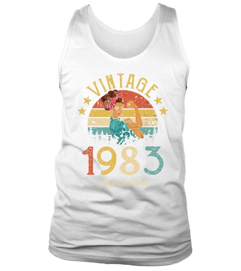 Vintage 1983 Made In 1983 39th Birthday Women 39 Y Tank Top Unisex
