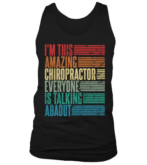 Vintage Chiropractor Profession Gift Retro Tank Top Unisex