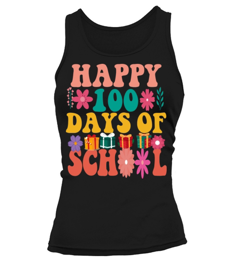 Happy 100 Day Of School Teacher Education Vintage Tank top Woman