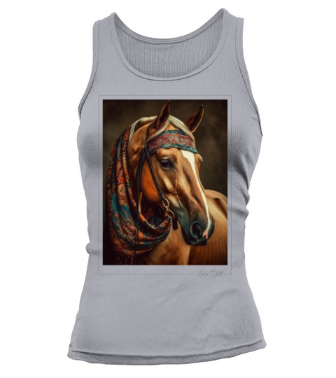 horse vintage style Tank top Woman