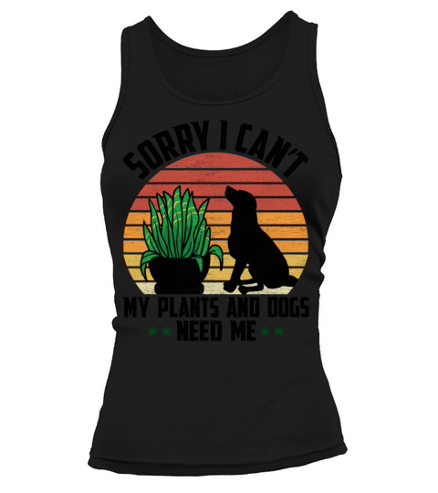 Plant and Dog Lover Gardening Gardener Tank top Woman