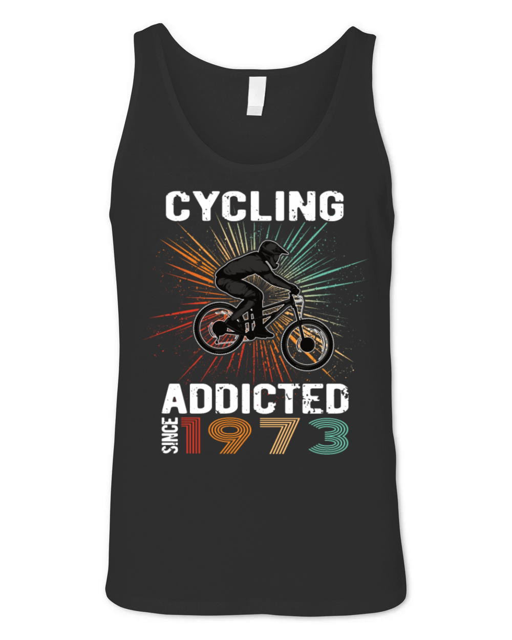 50 Birthday 1973 Vintage Retro Bicycle Cyclist Unisex Jersey Tank