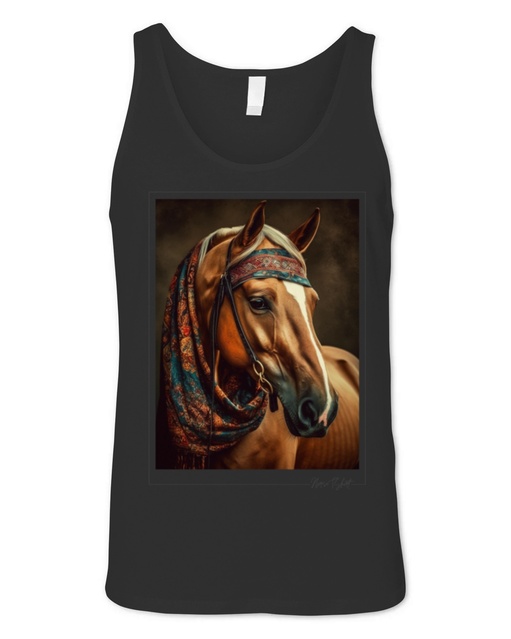 horse vintage style Unisex Jersey Tank