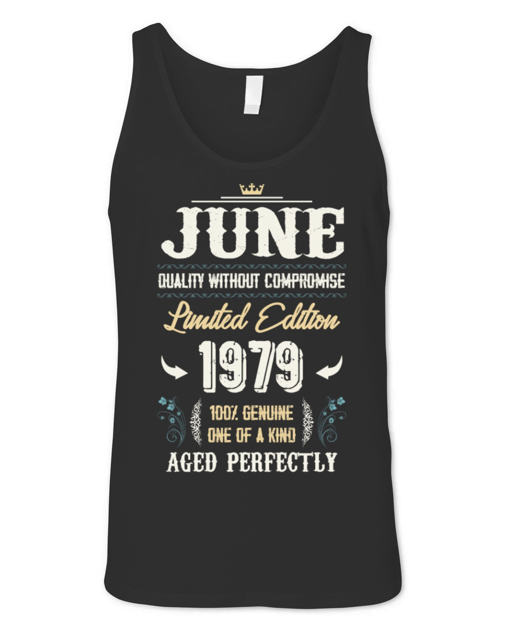 June 1979 Vintage Birthday Present Unisex Jersey Tank