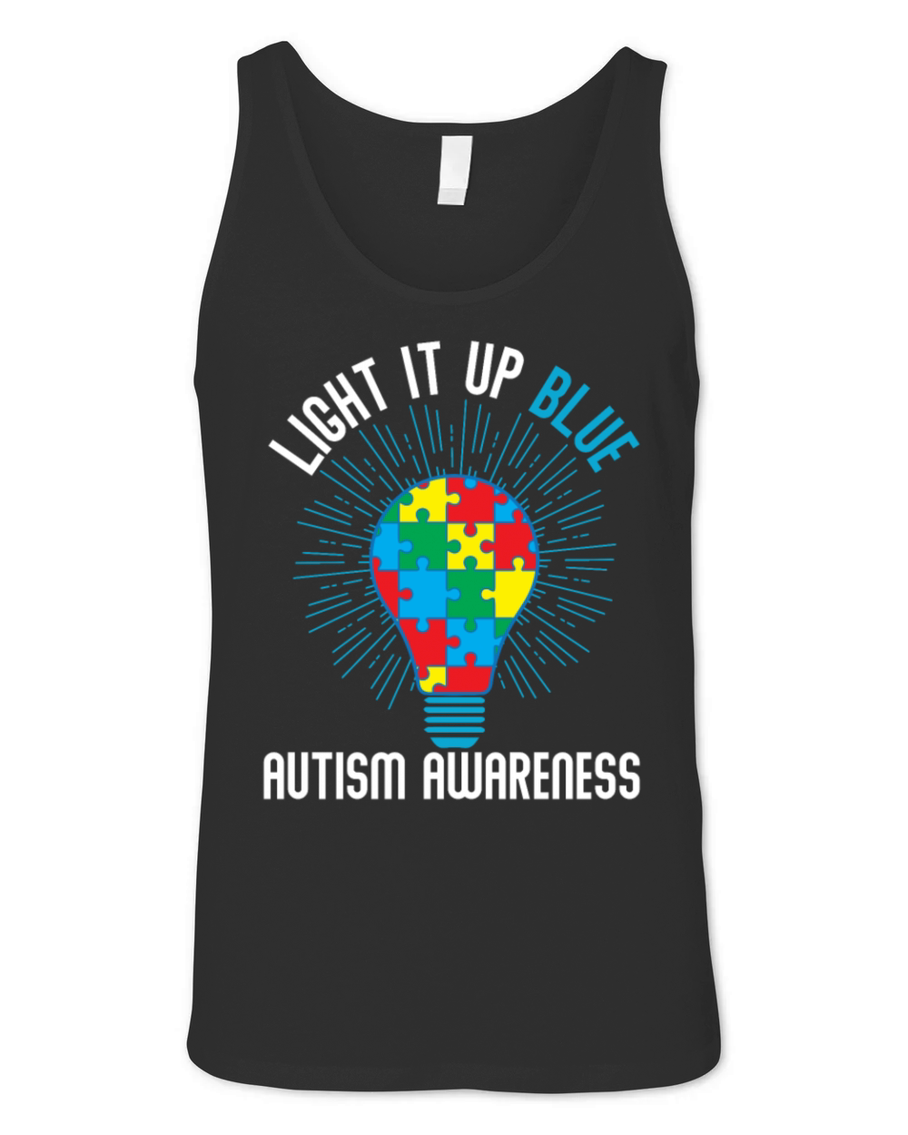 Light It Up Blue Autism Awareness Light It Up Blue Unisex Jersey Tank