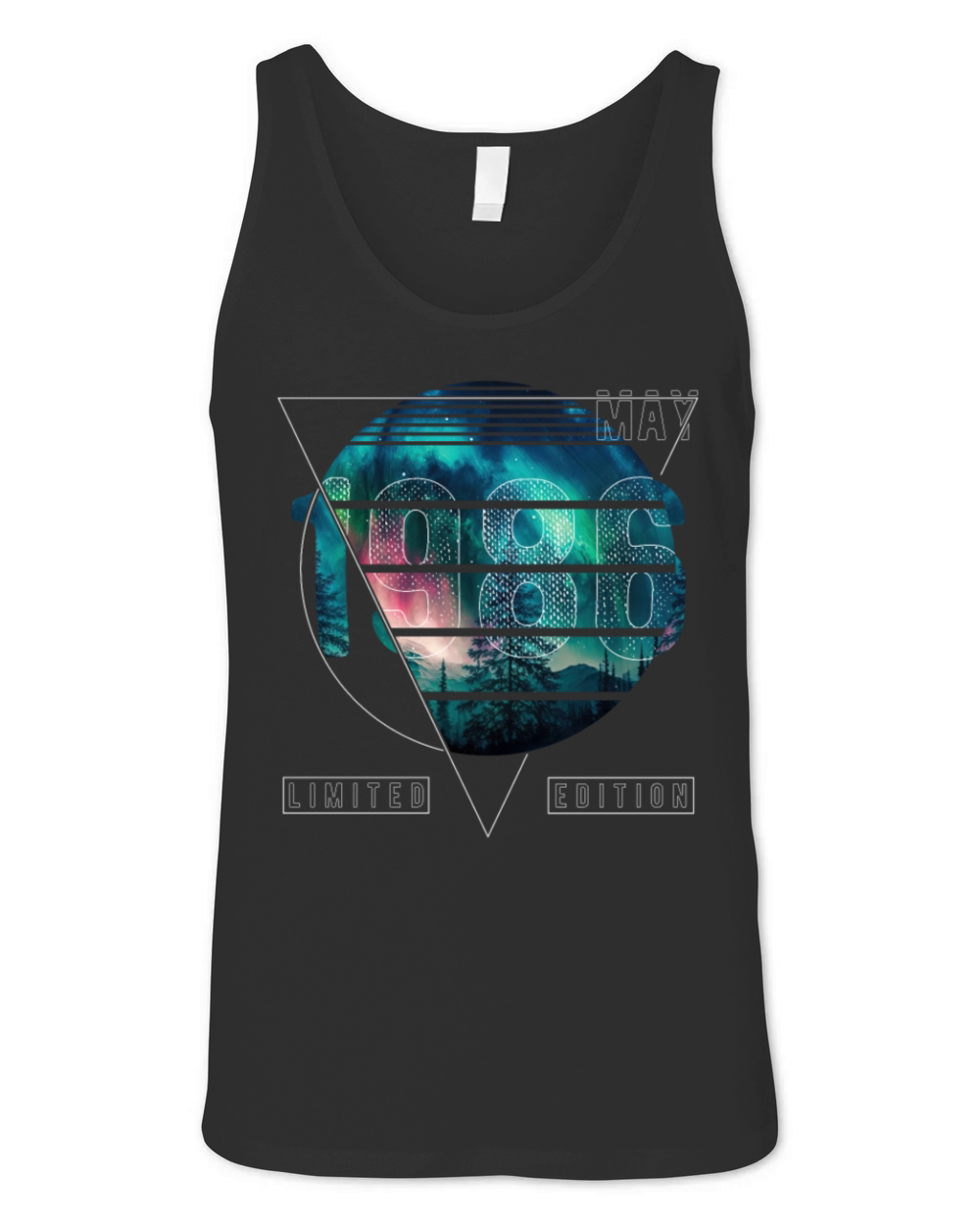 Limited Edition 1986 May Birthday Polar Lights Unisex Jersey Tank