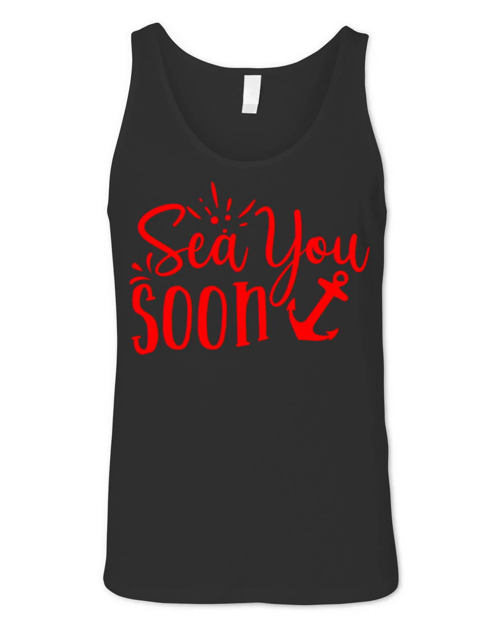 Red Summer Quote Sea You Soon Unisex Jersey Tank
