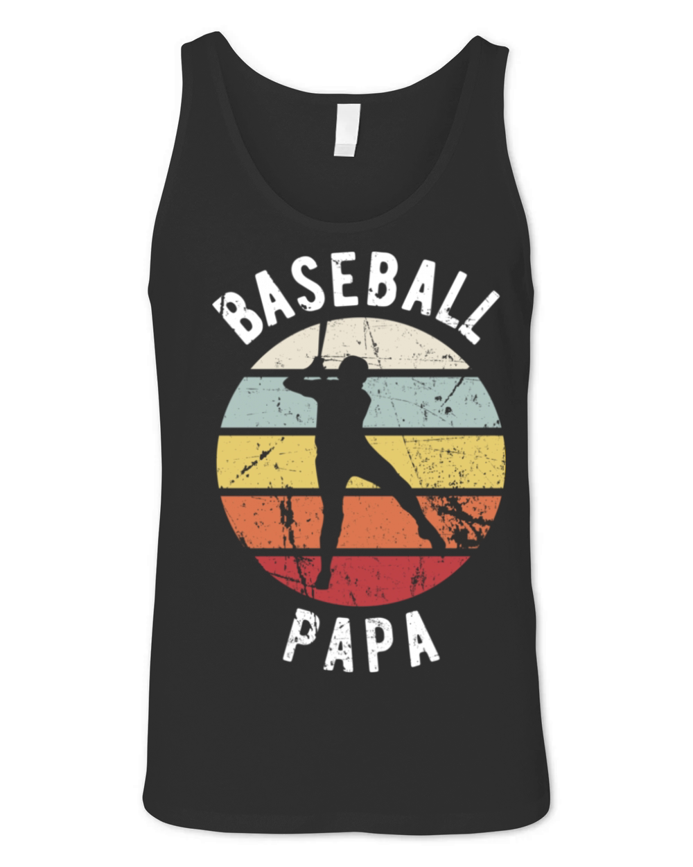 Retro Vintage - Sports Fan - Funny Baseball Papa Unisex Jersey Tank
