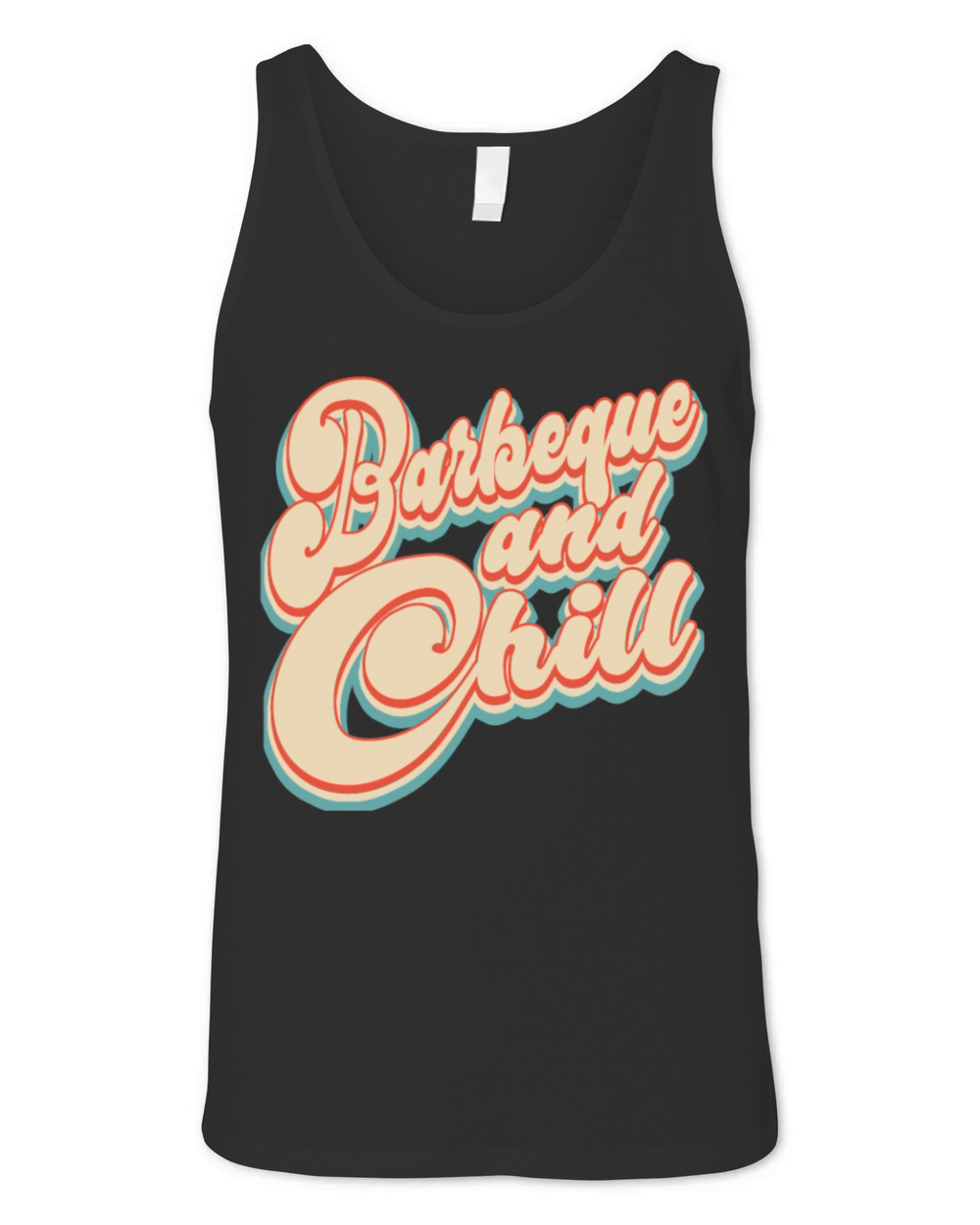 Vintage Barbeque and Chill Patriotic 4th of July Unisex Jersey Tank