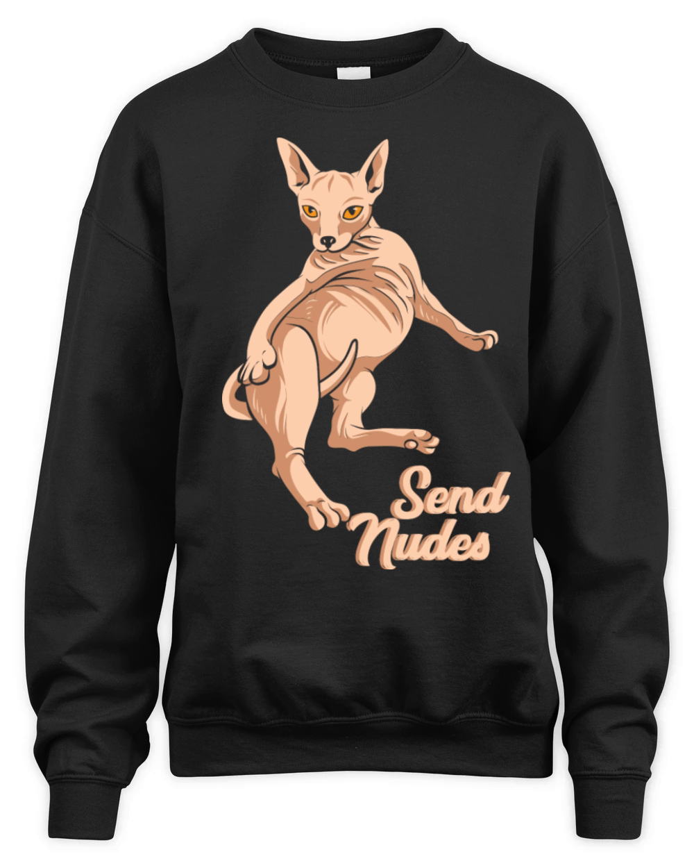 Sphynx Cat Send Nudes Unisex Premium Crewneck Sweatshirt
