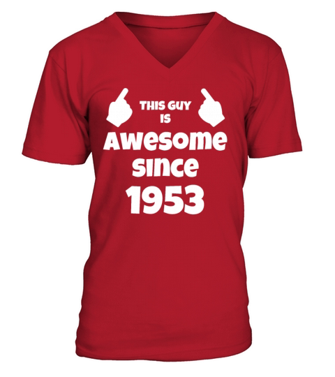 70th Birthday Vintage 1953 V-Neck T-shirt