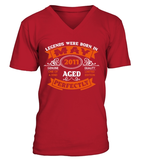 Legends Were Born In May 2011 Birthday V-Neck T-shirt