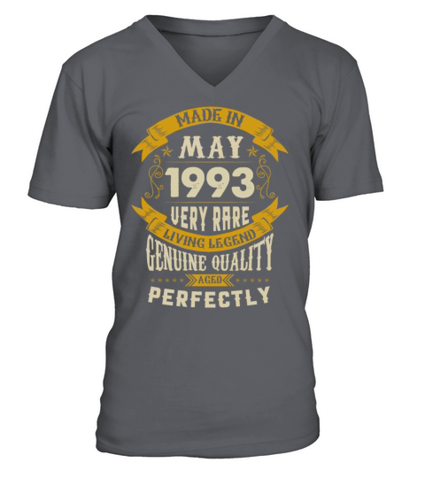 May 1993 Vintage Birthday Present V-Neck T-shirt