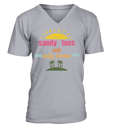 Summer Quotes With Palm Trees Design V-Neck T-shirt