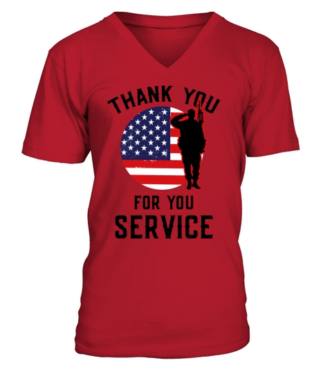 Veterans Day Thank You For Your Service V-Neck T-shirt
