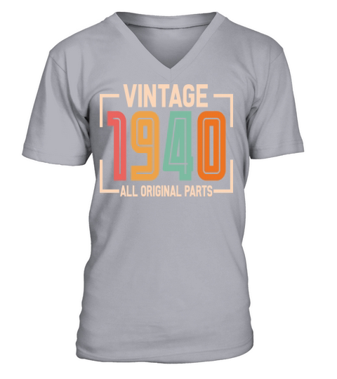 Vintage 1940 All Original Parts V-Neck T-shirt