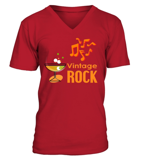 VINTAGE ROCK V-Neck T-shirt
