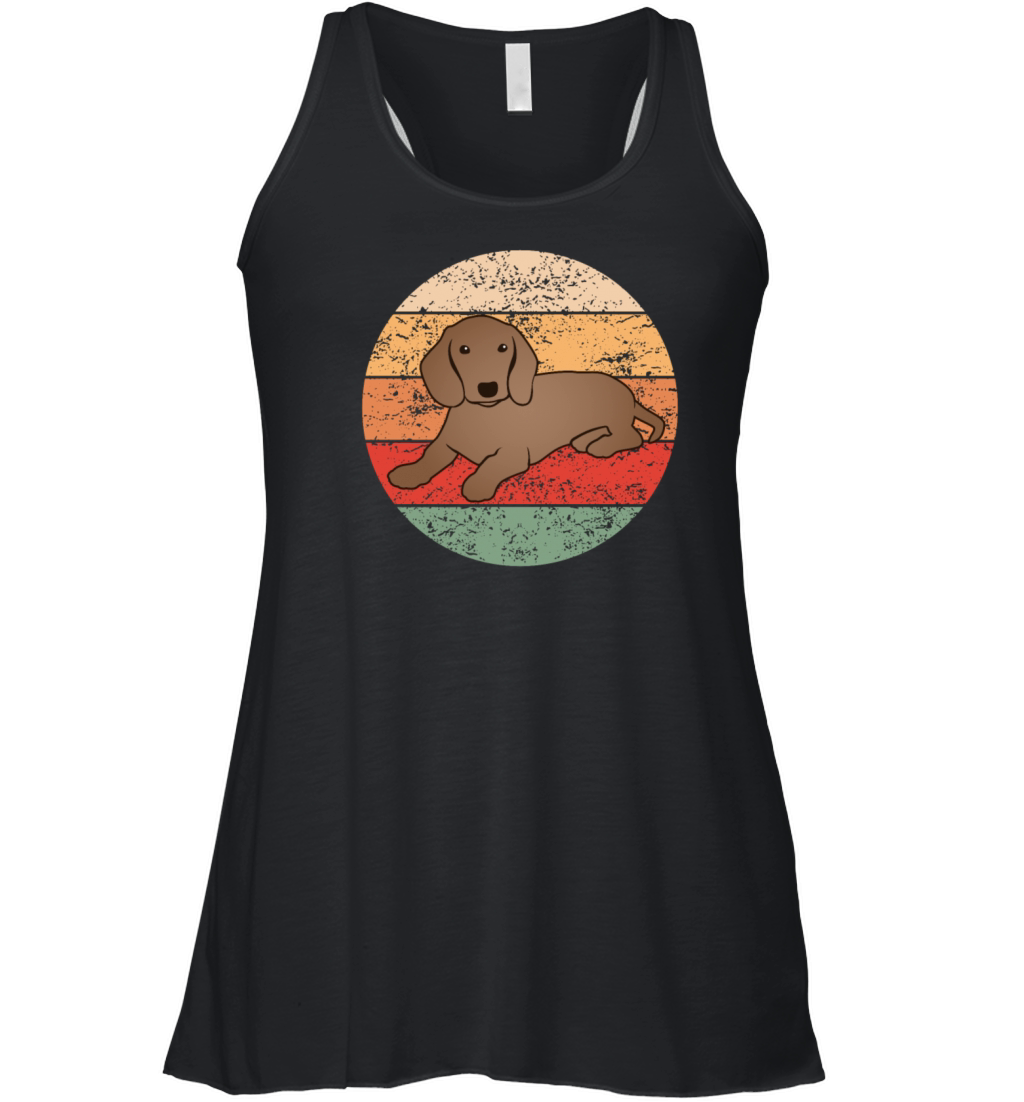Dachshund Badger Dog Lover Retro Gift Women's Flowy Tank Top