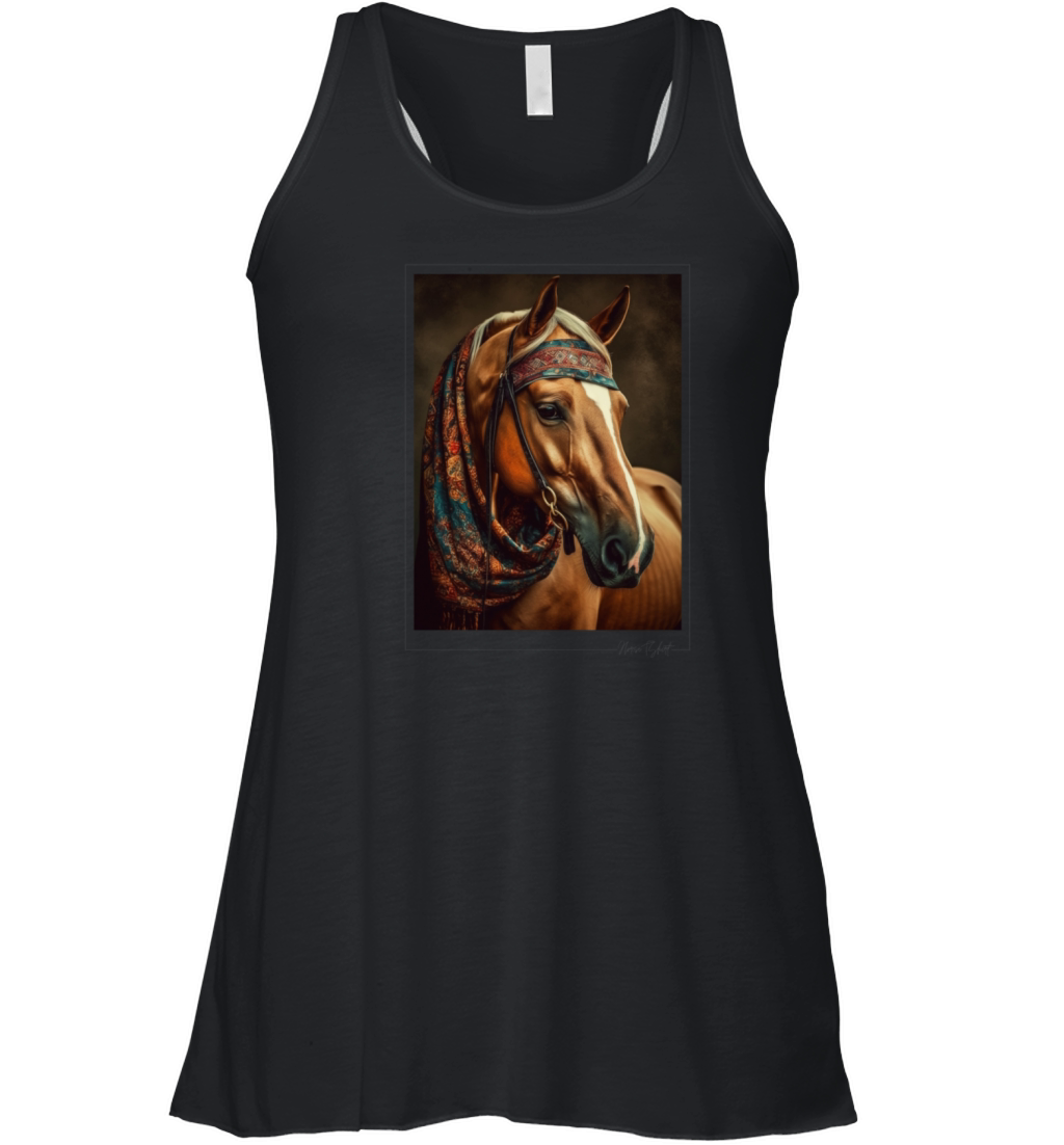 horse vintage style Women's Flowy Tank Top