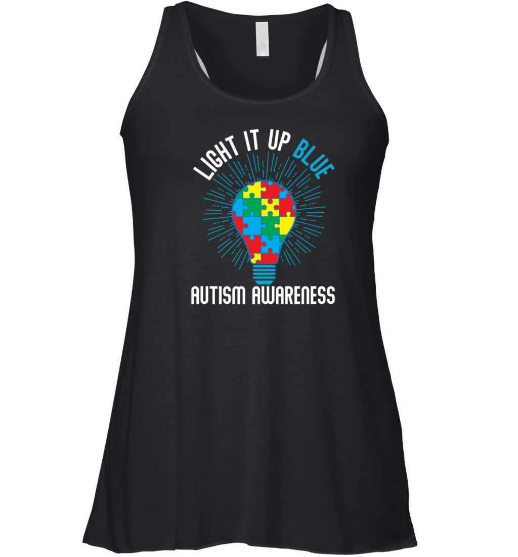 Light It Up Blue Autism Awareness Light It Up Blue Women's Flowy Tank Top