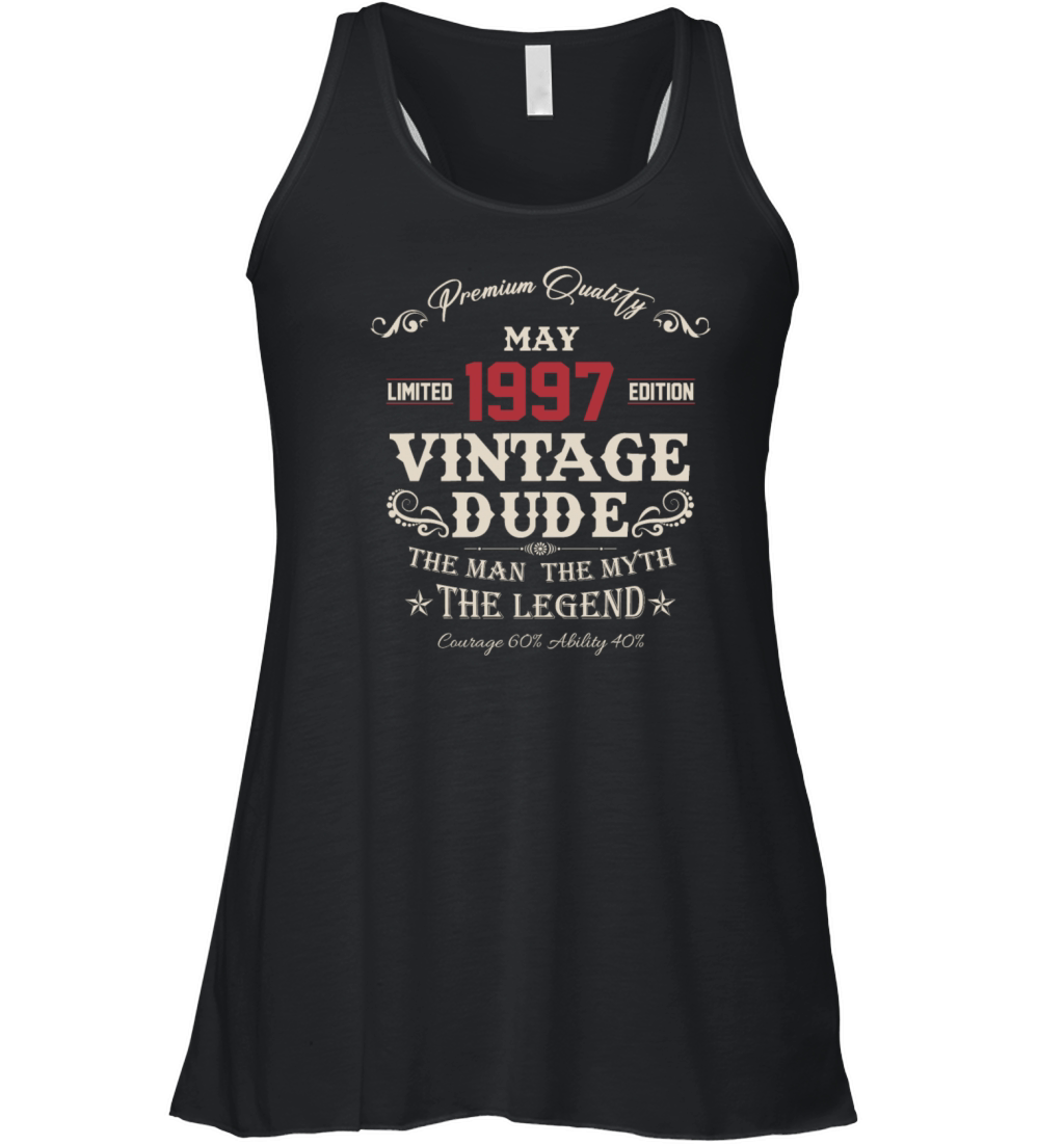 May 1997 Vintage Birthday Present Women's Flowy Tank Top