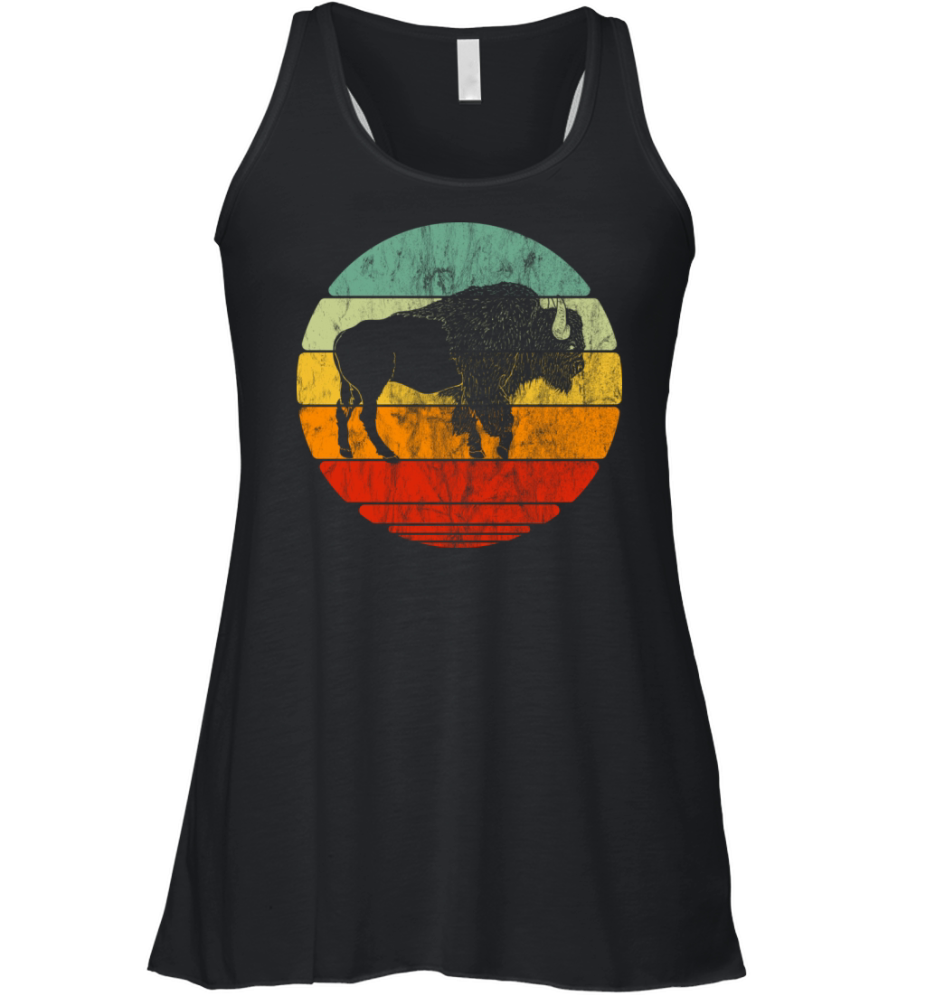 Retro Vintage Bison Women's Flowy Tank Top