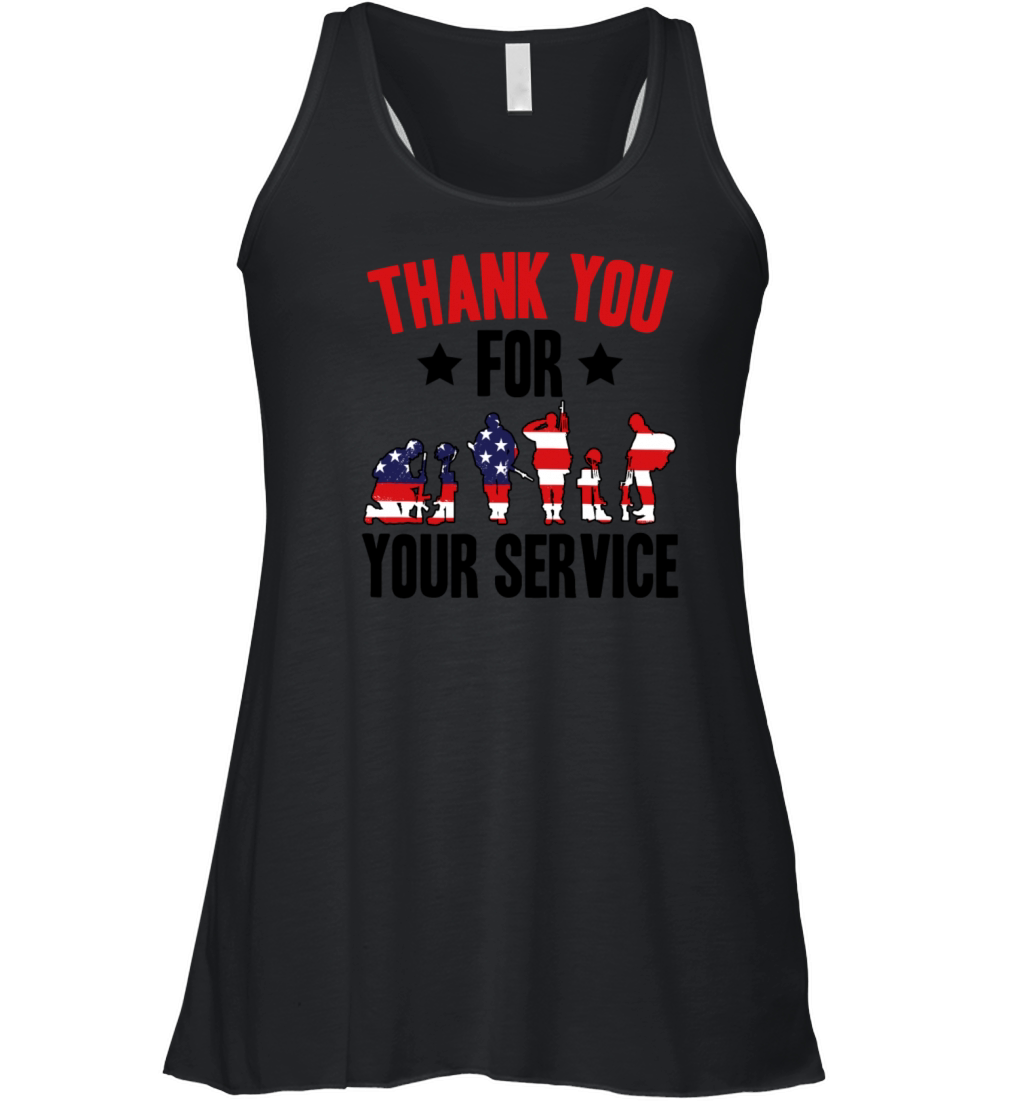 Veterans Day Thank You For Your Service Women's Flowy Tank Top
