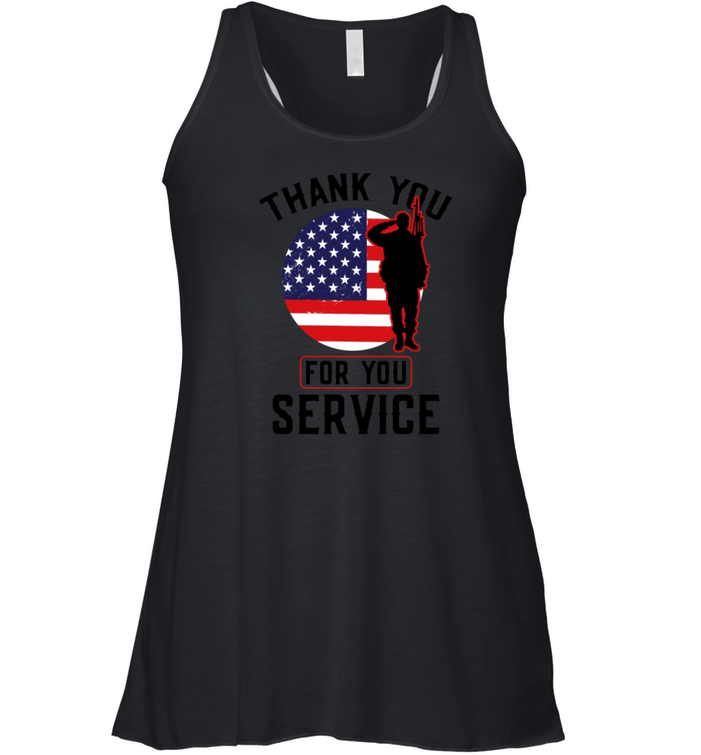 Veterans Day Thank You For Your Service Women's Flowy Tank Top