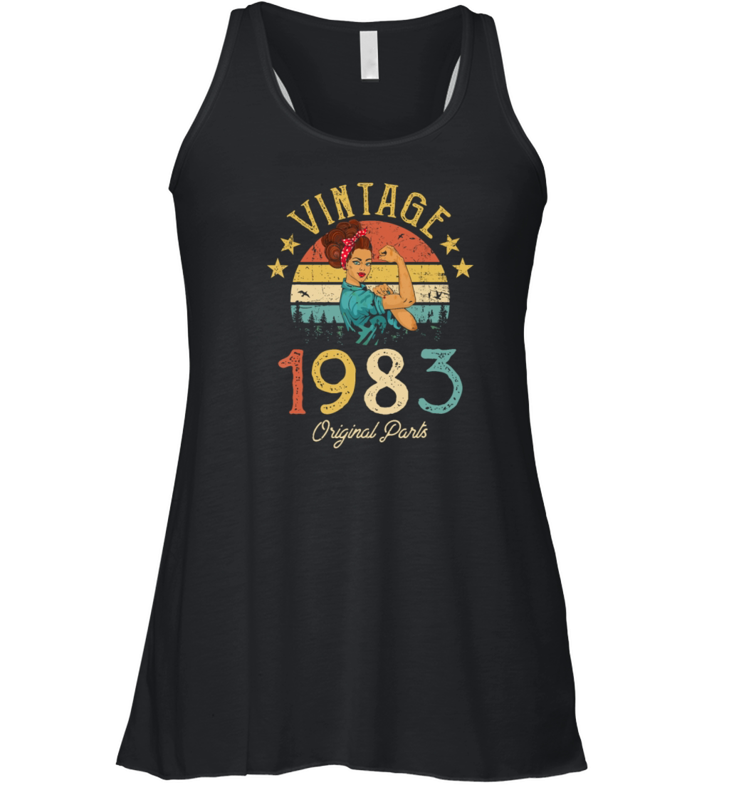 Vintage 1983 Made In 1983 39th Birthday Women 39 Y Women's Flowy Tank Top