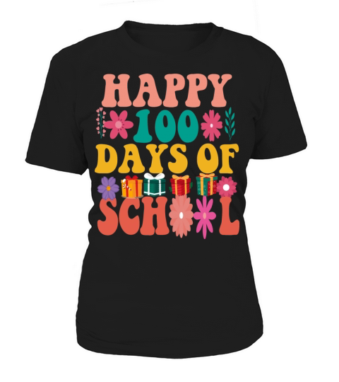 Happy 100 Day Of School Teacher Education Vintage Women's T-Shirt