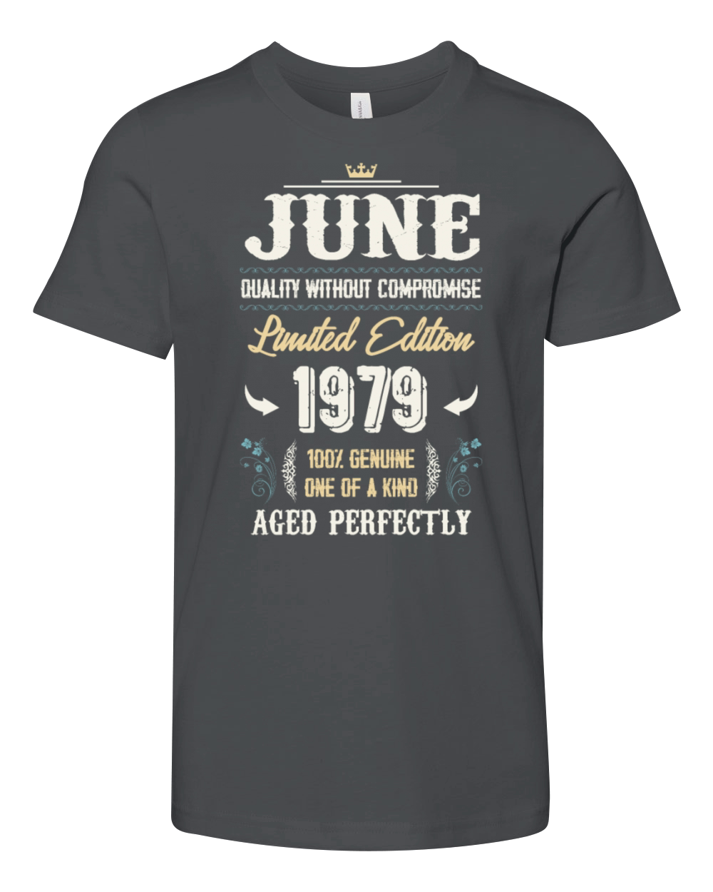 June 1979 Vintage Birthday Present Youth Unisex Jersey Tee