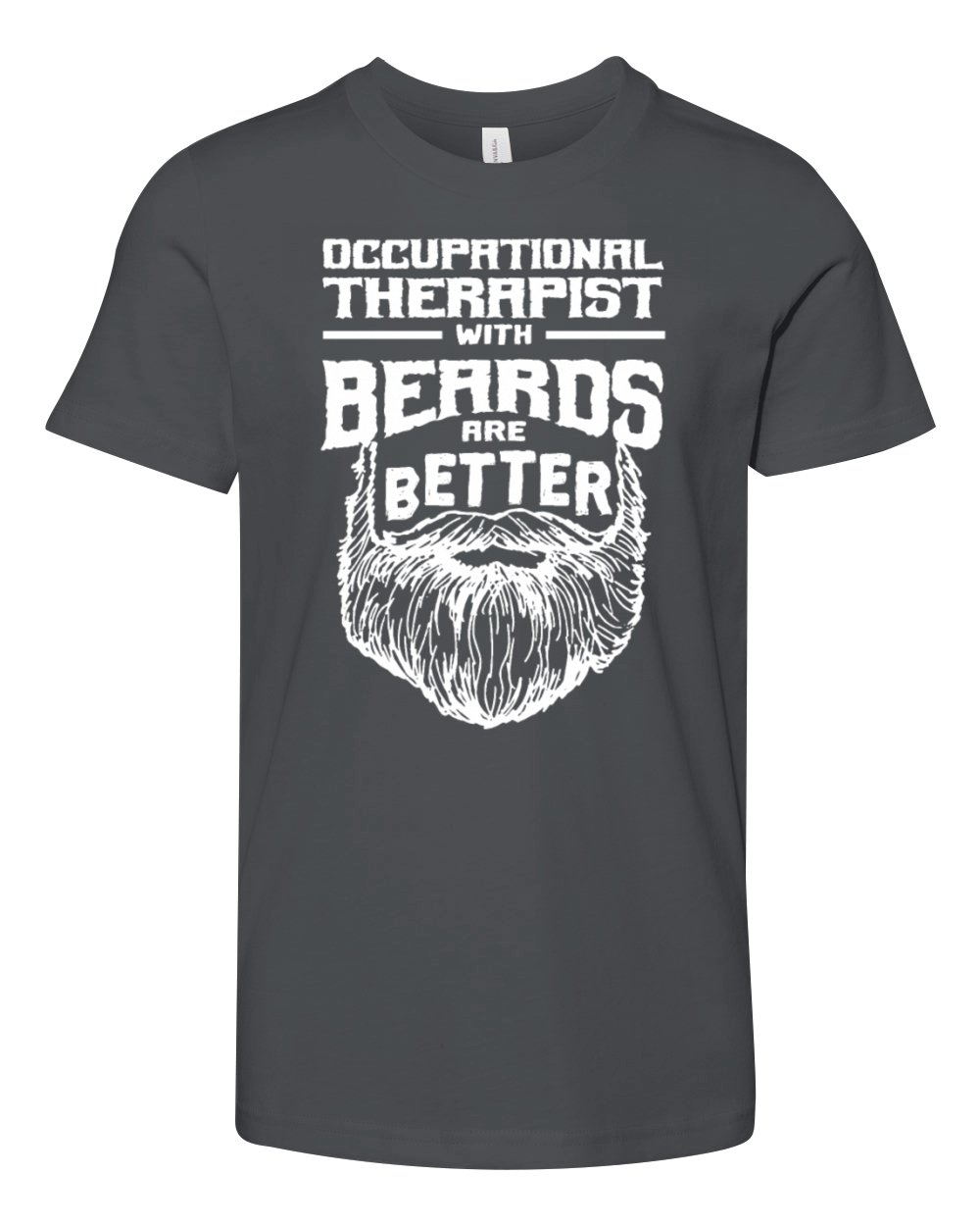 Occupational Therapist with Beards are Better Youth Unisex Jersey Tee
