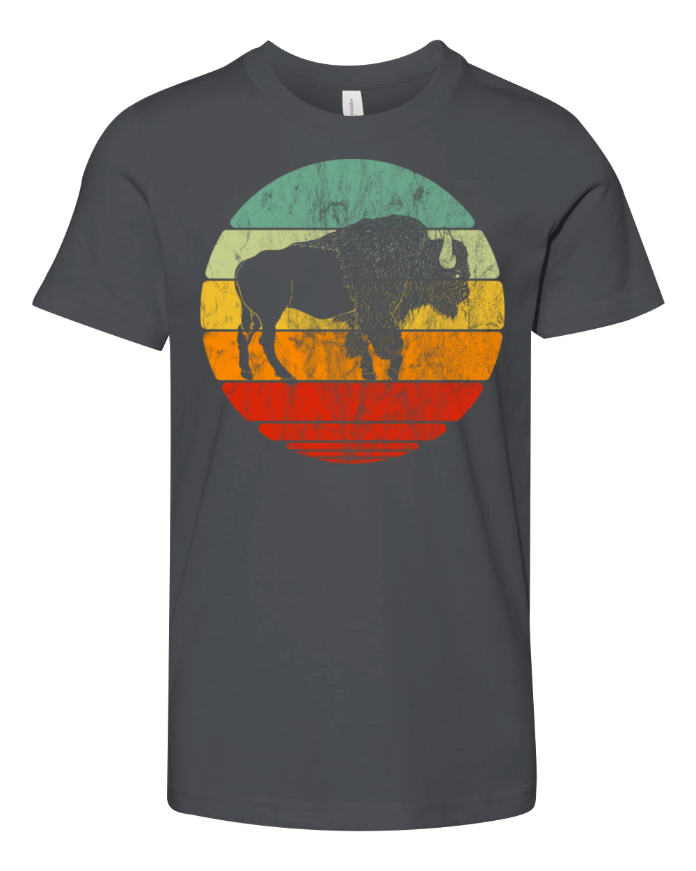 Retro Vintage Bison Youth Unisex Jersey Tee