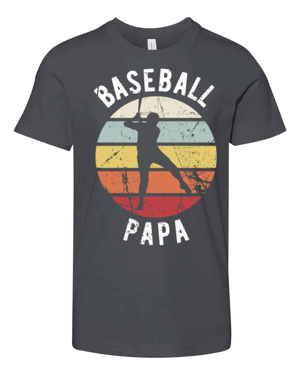 Retro Vintage - Sports Fan - Funny Baseball Papa Youth Unisex Jersey Tee