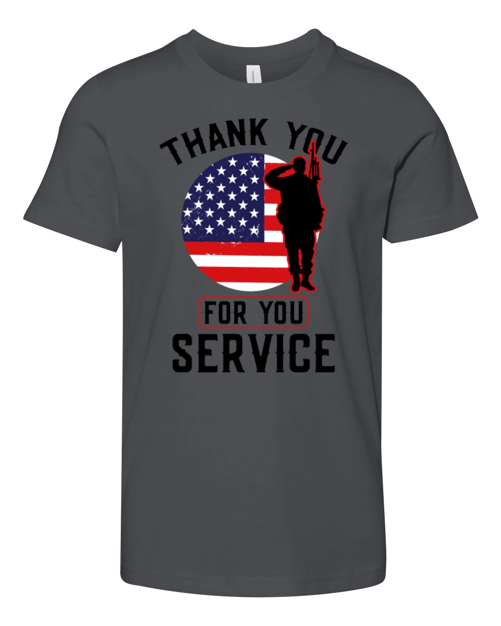 Veterans Day Thank You For Your Service Youth Unisex Jersey Tee
