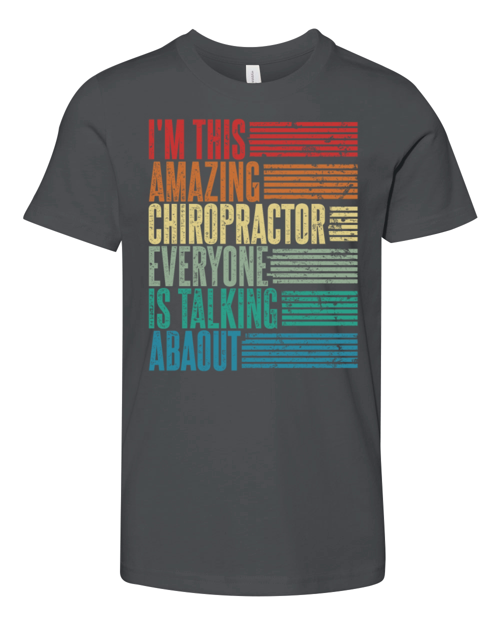 Vintage Chiropractor Profession Gift Retro Youth Unisex Jersey Tee