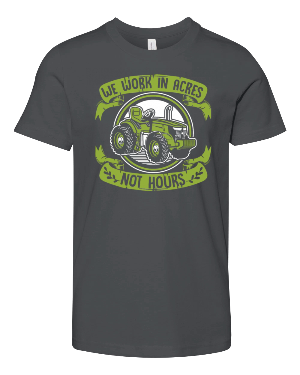 We Work In Acres Not Hours Agriculture Rancher Youth Unisex Jersey Tee