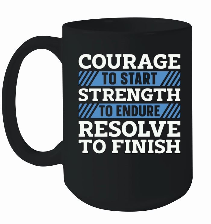 Cross Country Running Courage To Start XC Runner Ceramic Mug