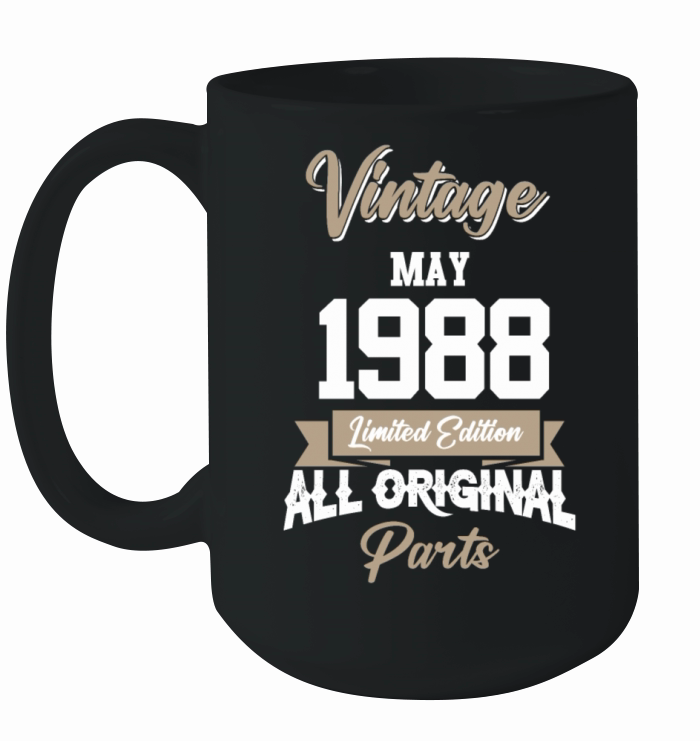 May 1988 Vintage Birthday Present Ceramic Mug